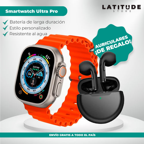 SMARTWATCH ULTRA PRO©️ + AURICULARES DE REGALO