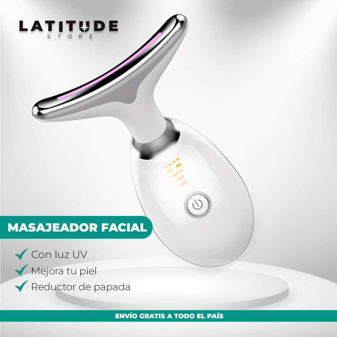 MASAJEADOR FACIAL CON LUZ UV - EDICIÓN PREMIUM