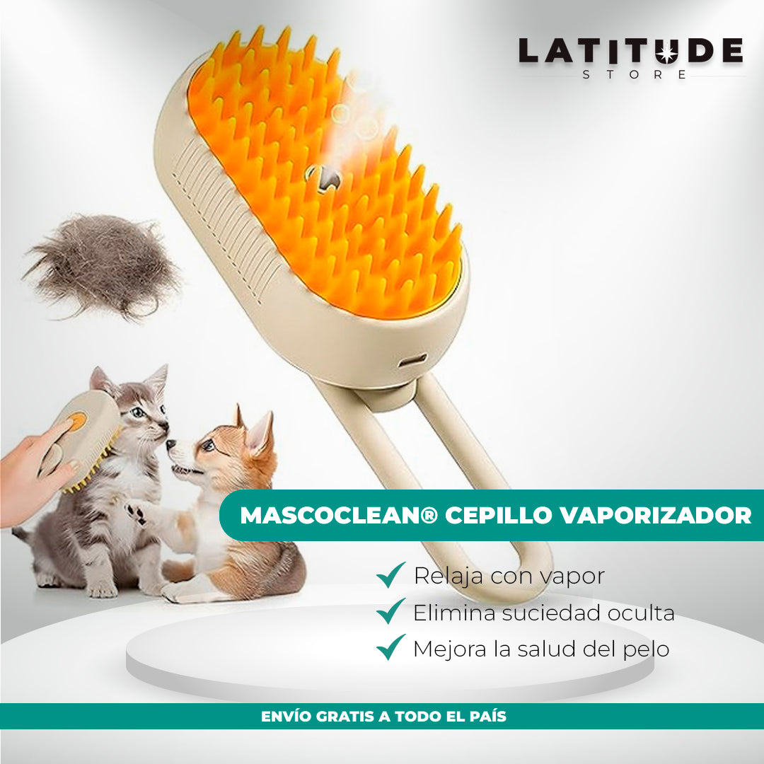 MASCOCLEAN® CEPILLO VAPORIZADOR PARA MASCOTAS